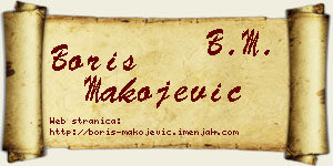Boris Makojević vizit kartica